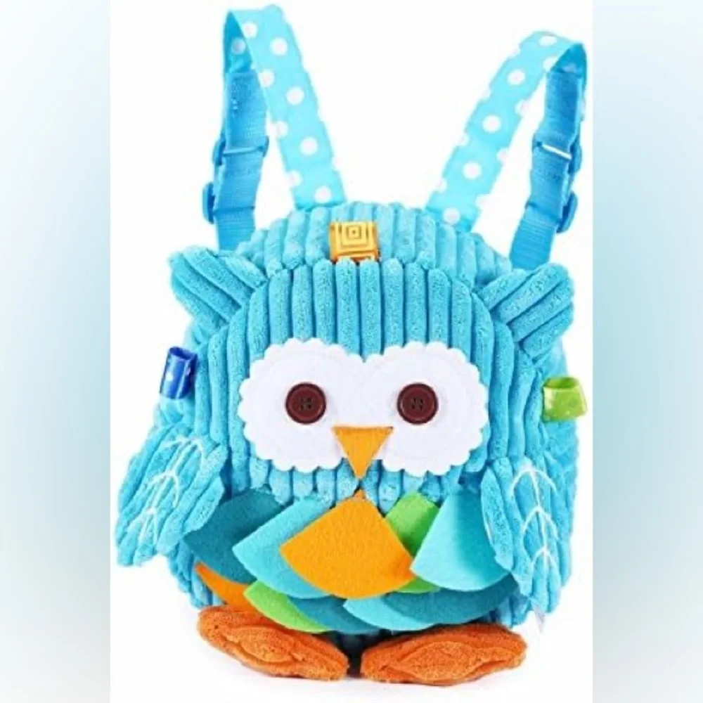 Sozzy Jolly Baby Owl Plush Mini Backpack Cute 3D Owl Animal Cartoon Bag
